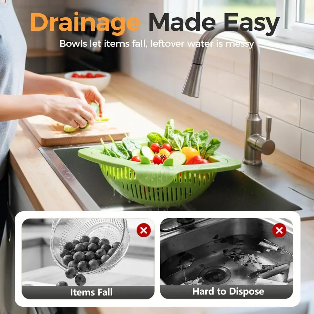Magnetic Triangle Sink Drain Basket – Corner Strainer & Organizer Sink Drain Strainer Zpaxo