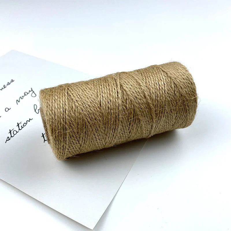 2mm*100m fine twine tag line Fine rope clothing rope hand-made vintage woven twine Zpaxo yellow