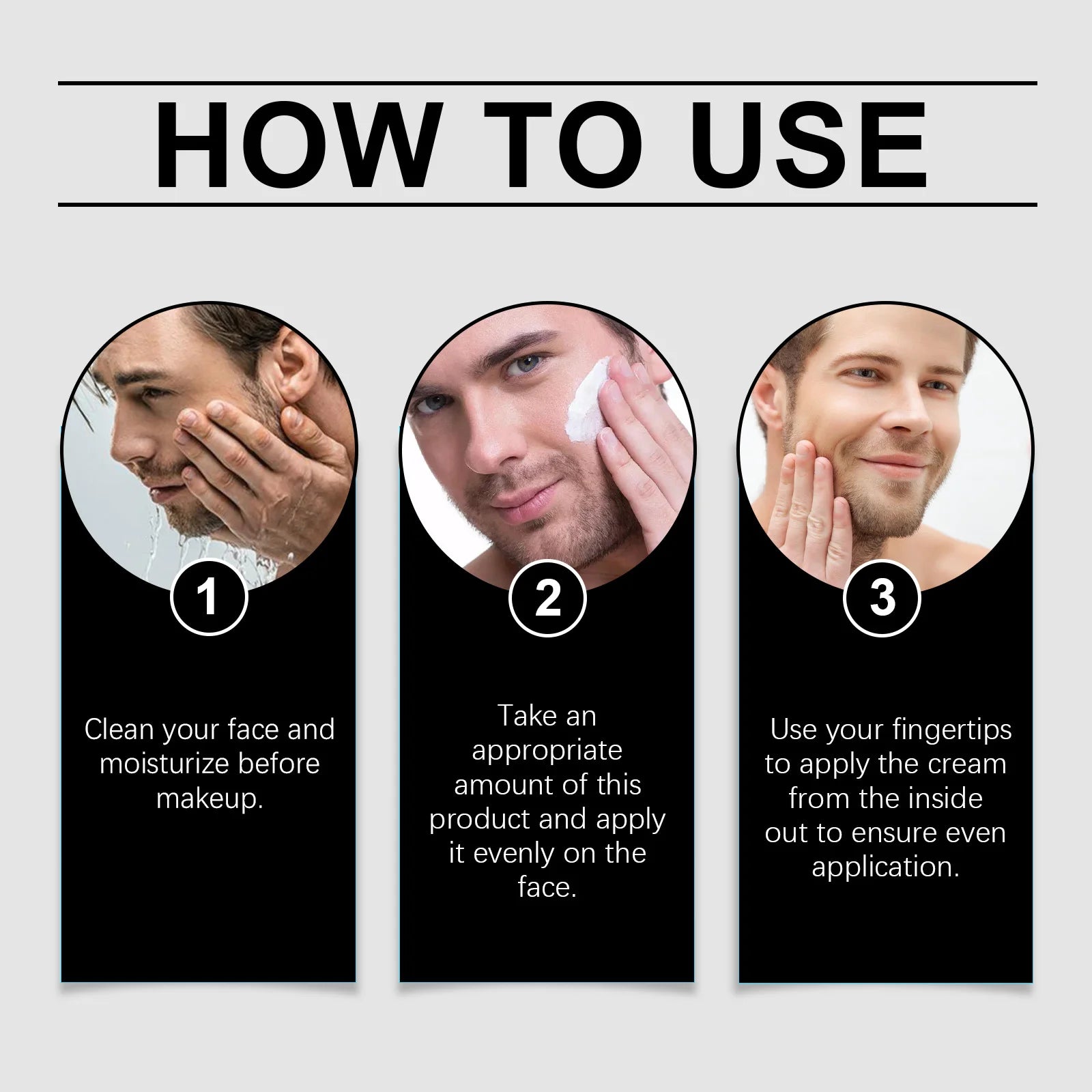 BB Cream Men Face Concealer Oil Control Waterproof Long Lasting Cover Flaws Makeup Nourishing Brightening Facial Makeup Cream Zpaxo