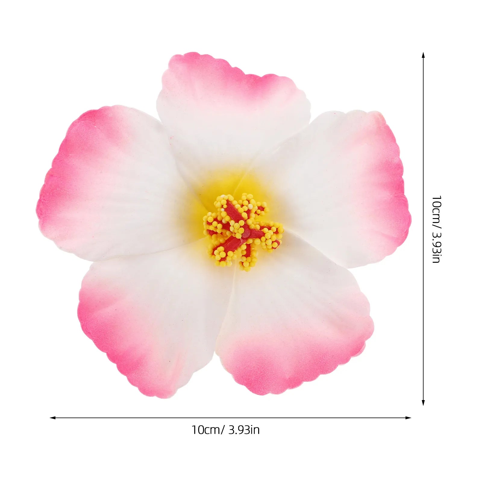 10Pcs Artificial Hibiscus Flowers Realistic Hawaiian Faux Flowers for Tropical Luau Beach Wedding Party Decoration Supplies Zpaxo