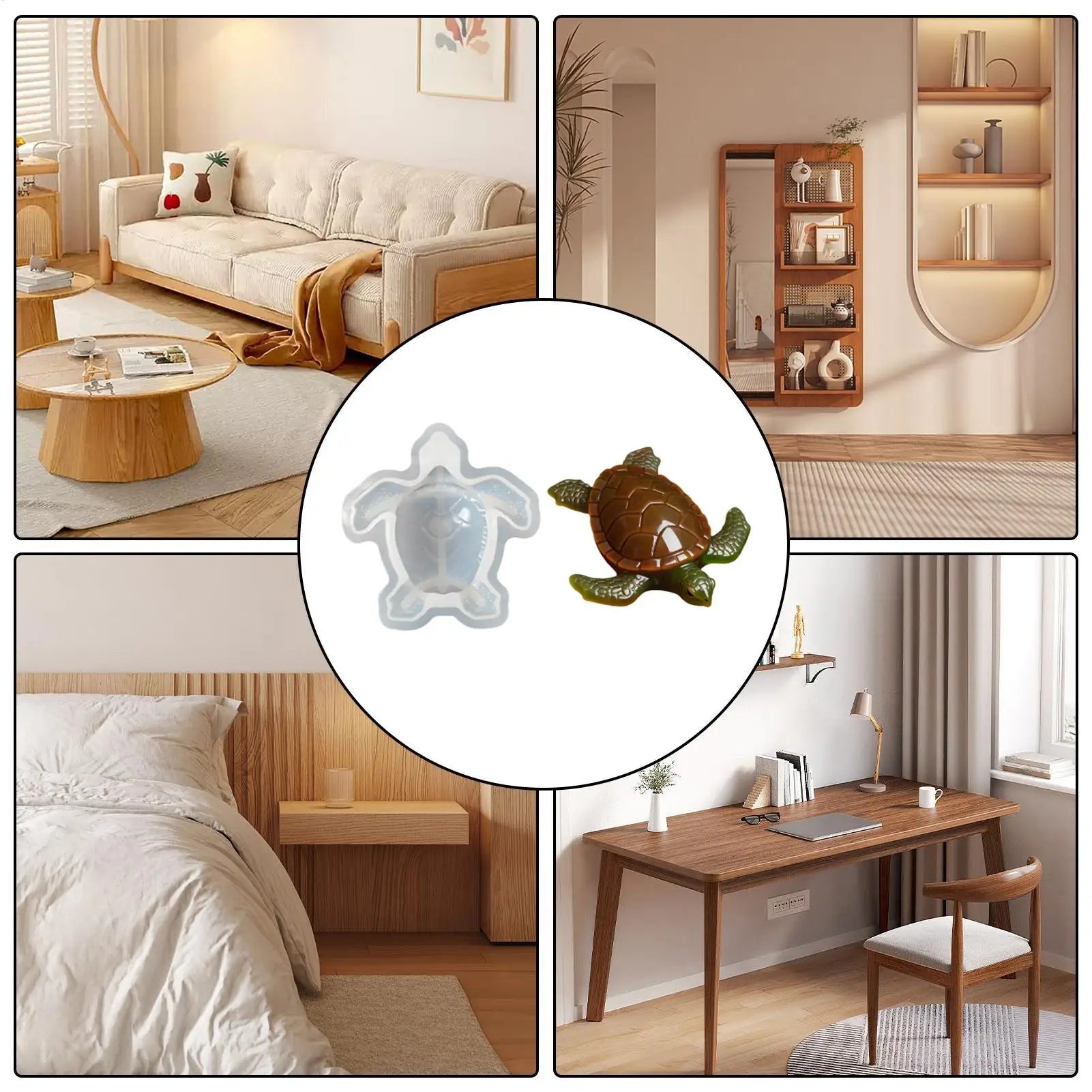 Turtle Silicone Mold 3D Tortoise Resin Candle Soap Plaster Mould DIY