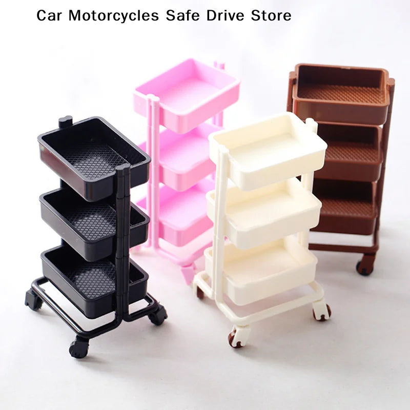 1 12 Dollhouse Miniature Three Layers Trolley Dining Cart Wheels