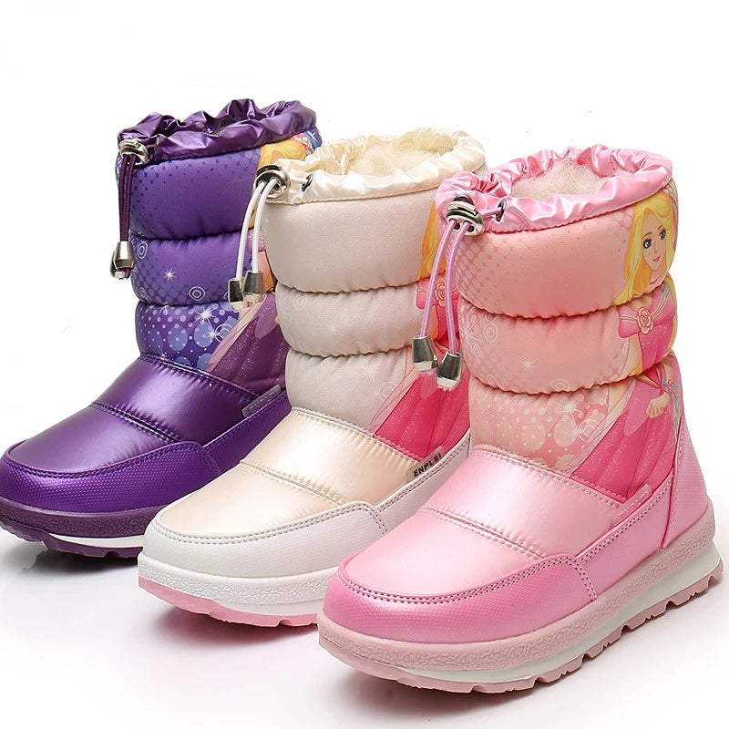 Real Wool Children Snow Boots Winter Warm Kids Shoes Casual Sneakers Zpaxo