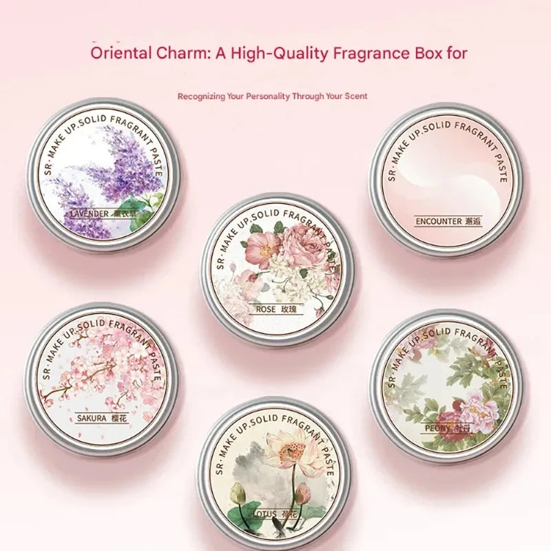 Solid Perfume Portable Balm Long Lasting Fragrances Floral Jasmine