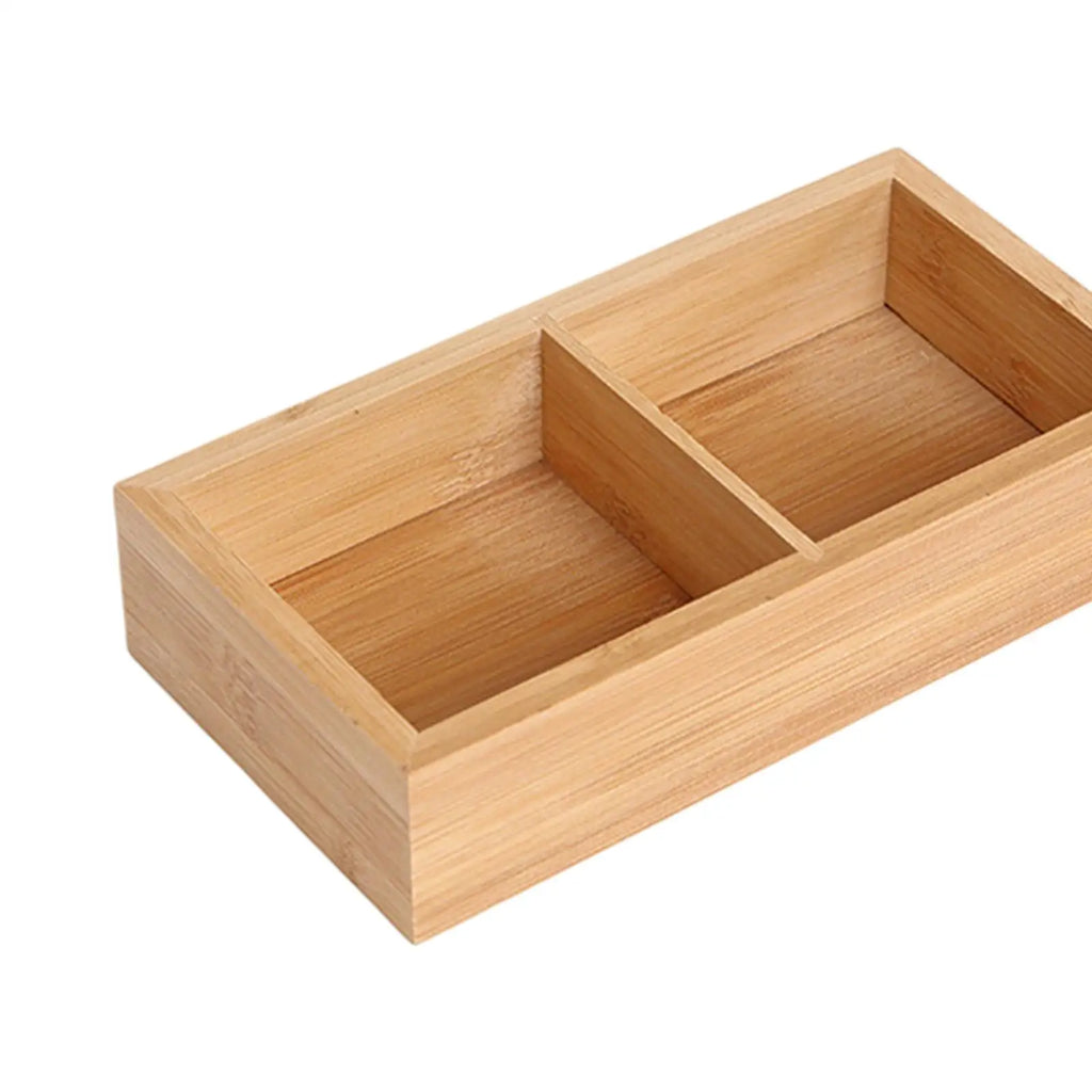 Wooden Divided Serving Tray Utensil Retro Ornament Board Dinner Plate Zpaxo