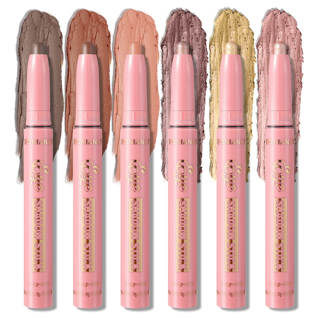 Matte Effect Eyeshadow Stick Natural Long-lasting Multi-purpose Shiny Zpaxo
