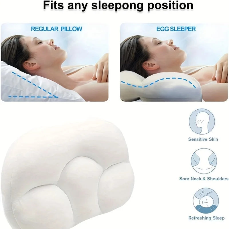 Medium Soft Neck Support Pillow Portable Egg Shaped Comfortable