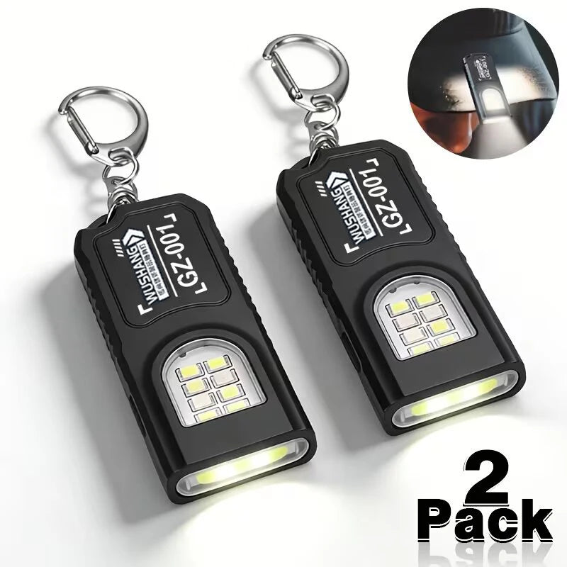 Mini Rechargeable Keychain Flashlight – Magnetic EDC Pocket Light Keychain Flashlight Zpaxo