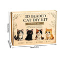 DIY Animal Beading Kit Cute Beginner-Friendly 3D Cat Funny Animal Beadwork Kit for Desk Decorations Bookshelf Decor Party Favors Zpaxo A
