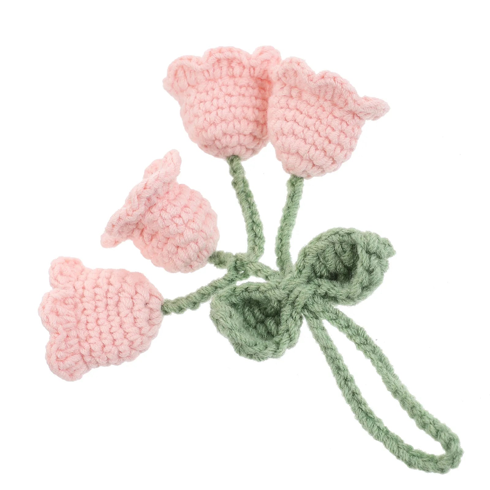 Adorable Knitted Convallaria Flower Pendant Crochet Hanging Ornament