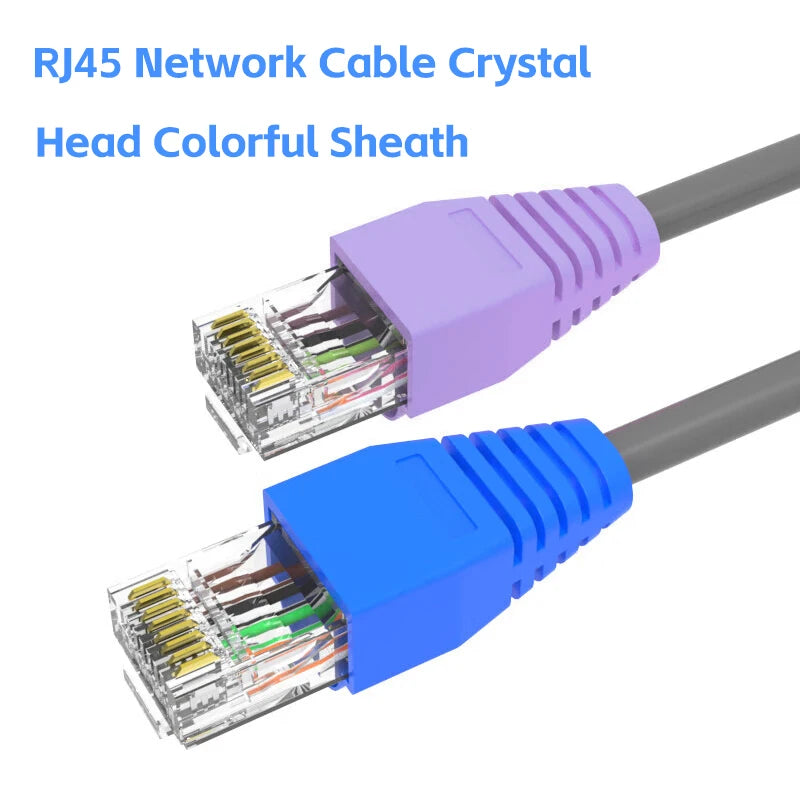 Colorful CAT5E CAT6 RJ45 Ethernet Network Connector Plug Cover Strain Zpaxo