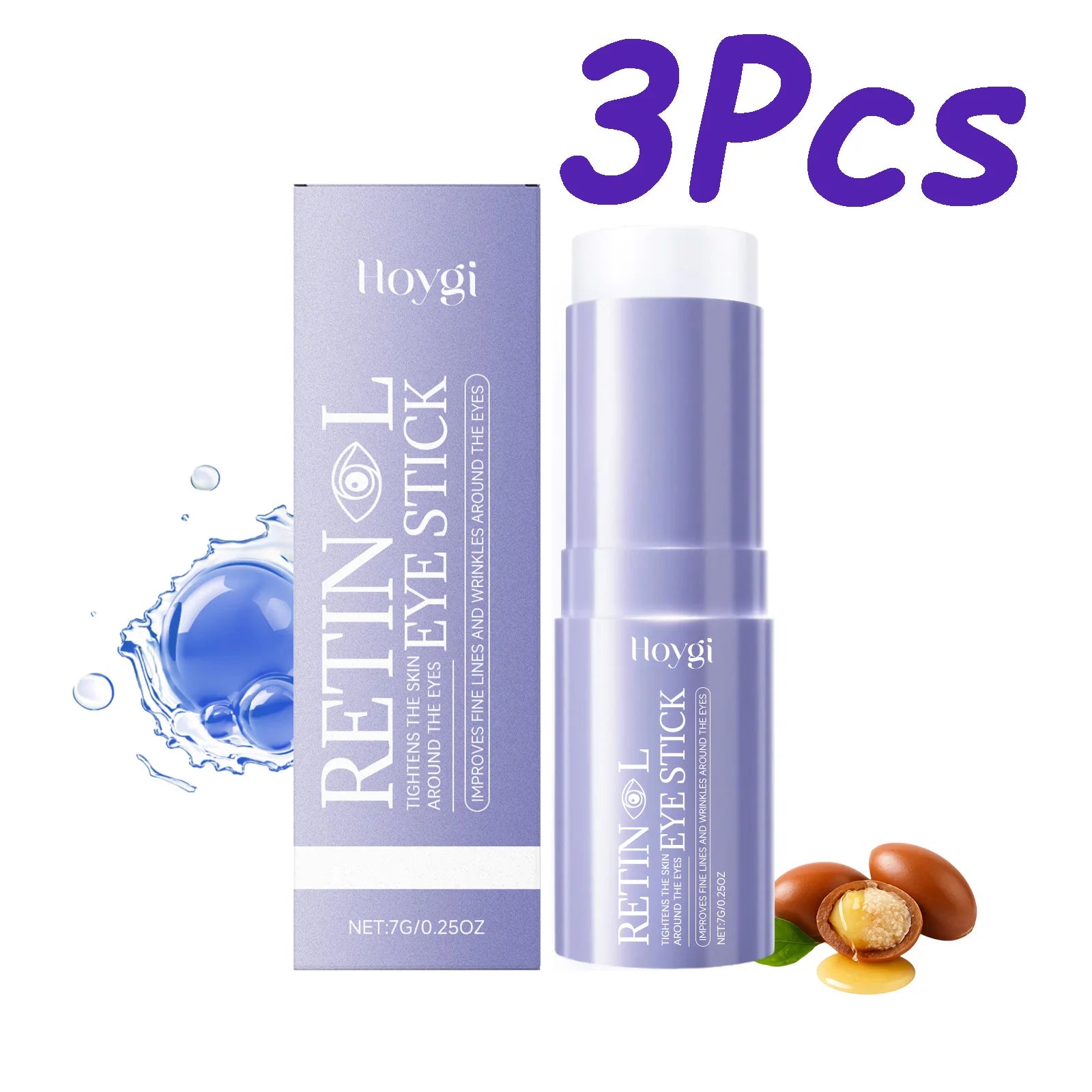 Hoygi Retinol Eye Cream Stick – Dark Circles & Anti-Aging Retinol Eye Cream Stick Zpaxo 3 x 7g Boxed