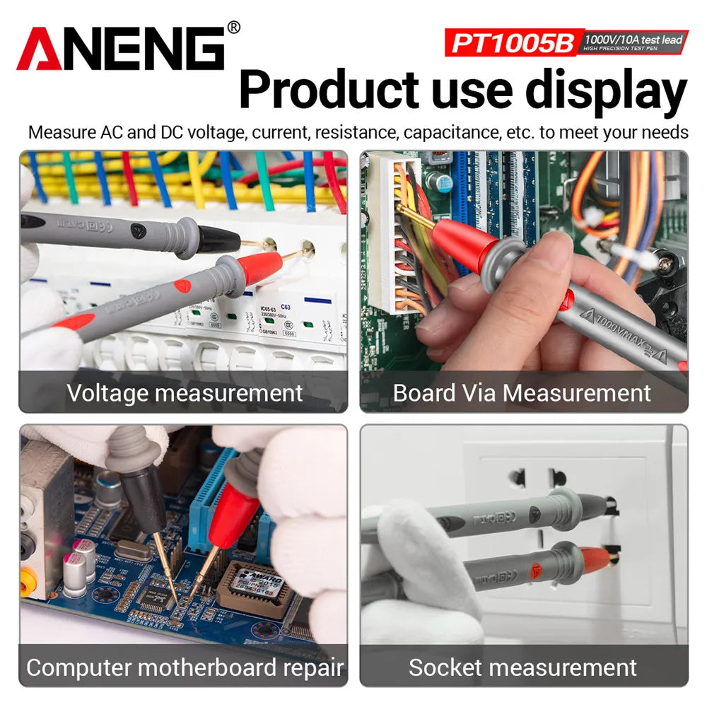 ANENG PT1005B Digital Multimeter Probe Tip Multi Meter Tester Lead
