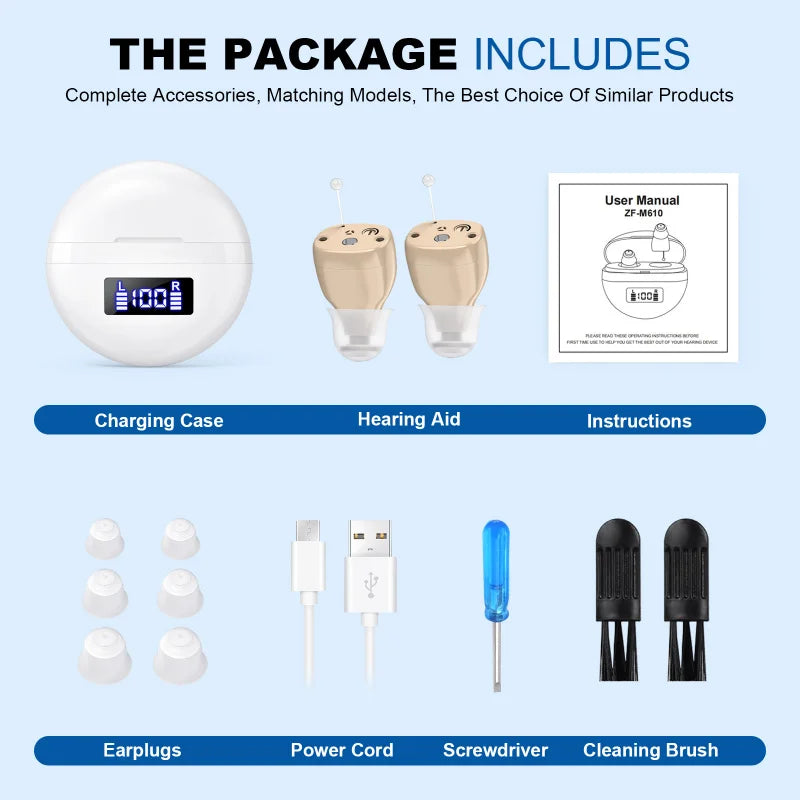 Rechargeable Hearing Aid Elderly Noise Reduction Function Digital
