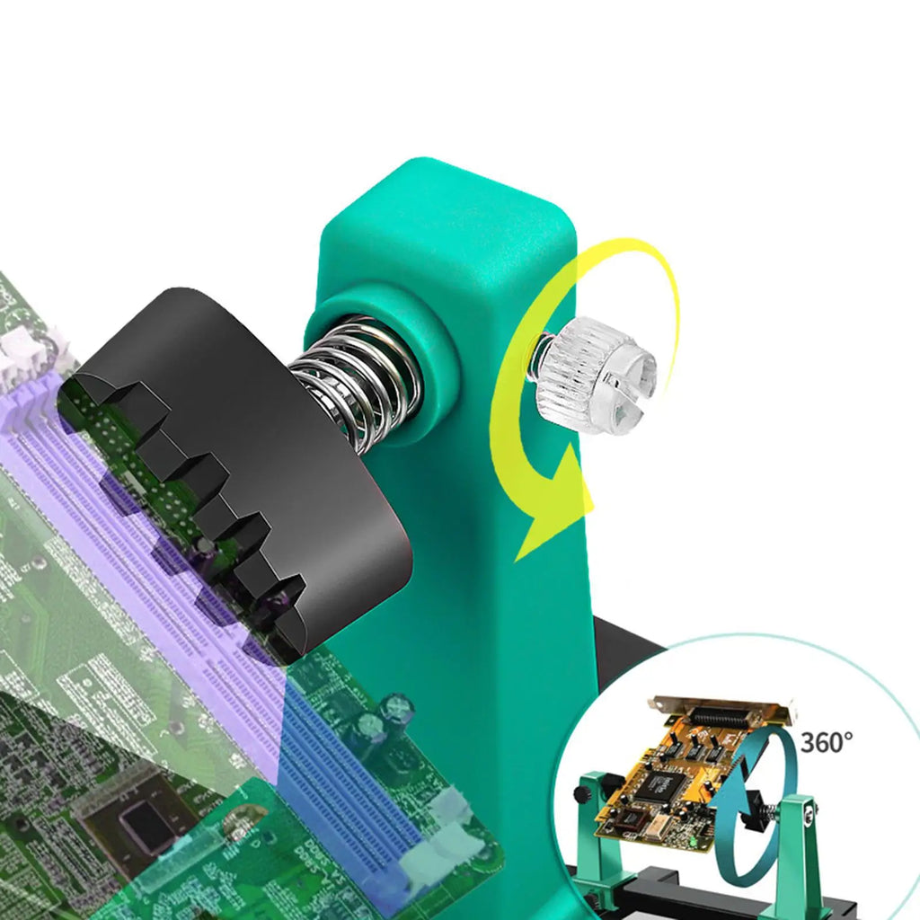 PCB Circuit Board Holder Stable Adjustable Welding Bracket 360 de Auxiliary Clamp Repair Tool Clamping Kit Heavy Duty Base Plate Zpaxo