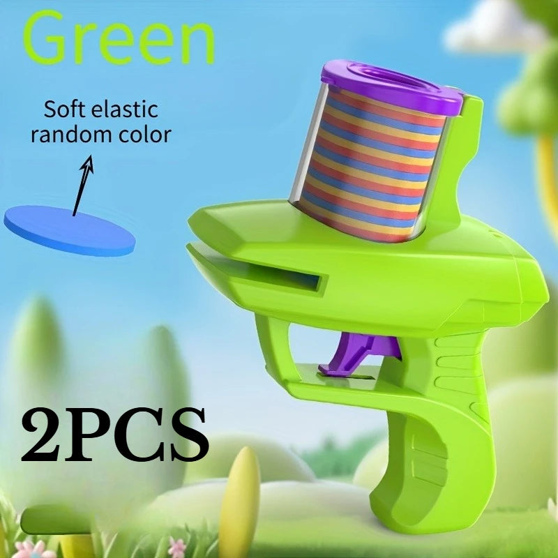 Colorful Foam Disc Launcher Toy Handheld Flying Saucer Game