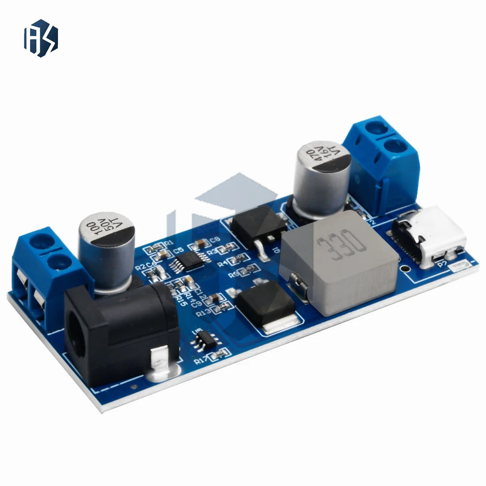LM2596S DC-DC Adjustable Buck Converter 5A Type-C/Micro USB 12V 24V to 5V Step Down Charging Module Zpaxo