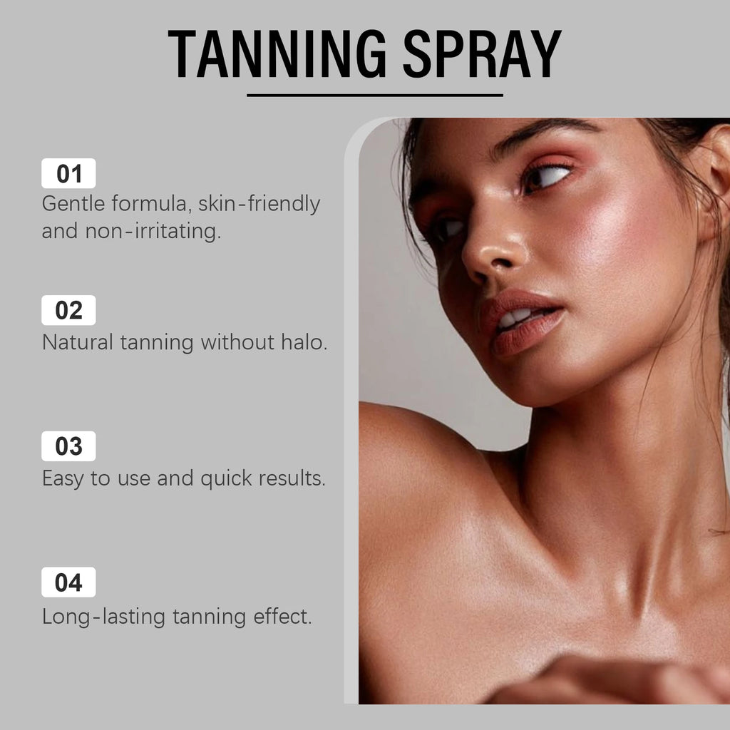 Enhancing Tan Spray Sunless Bronzing Accelerating Darkening Shiny Bronze Moisturizing Summer Beach Sunbathing Self Tanning Mist Zpaxo