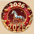 Lantern Sturdy Kitchen Home Decor And Fridge Magnet - Happy New Year 2026 Spring Festival Decor With Red Envelope Horse Zpaxo A