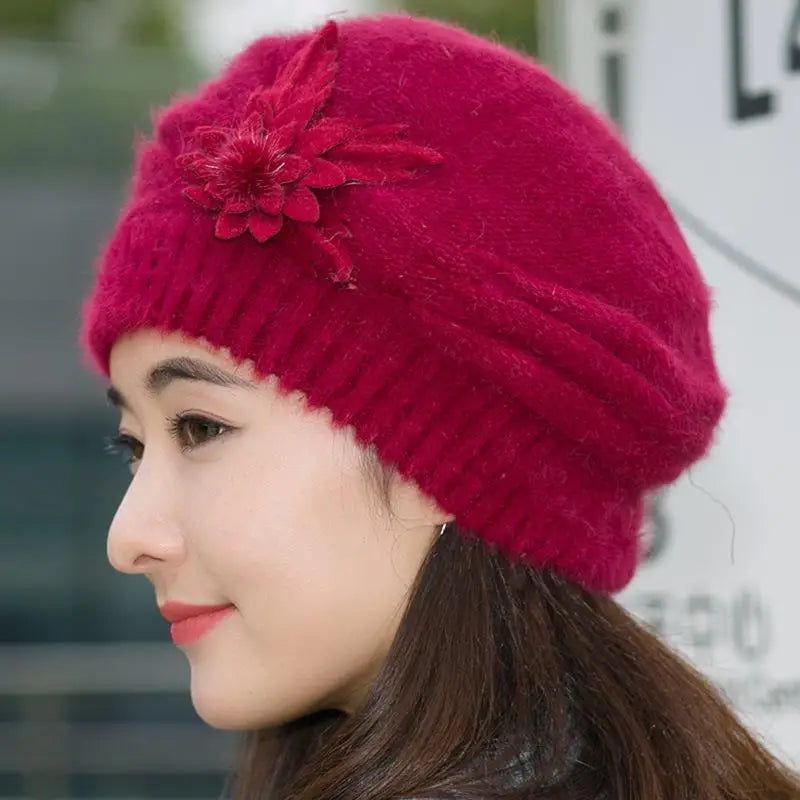 Durable Beret Wool Knit Fall Winter Cap Moms DIY Accessories Women's Zpaxo