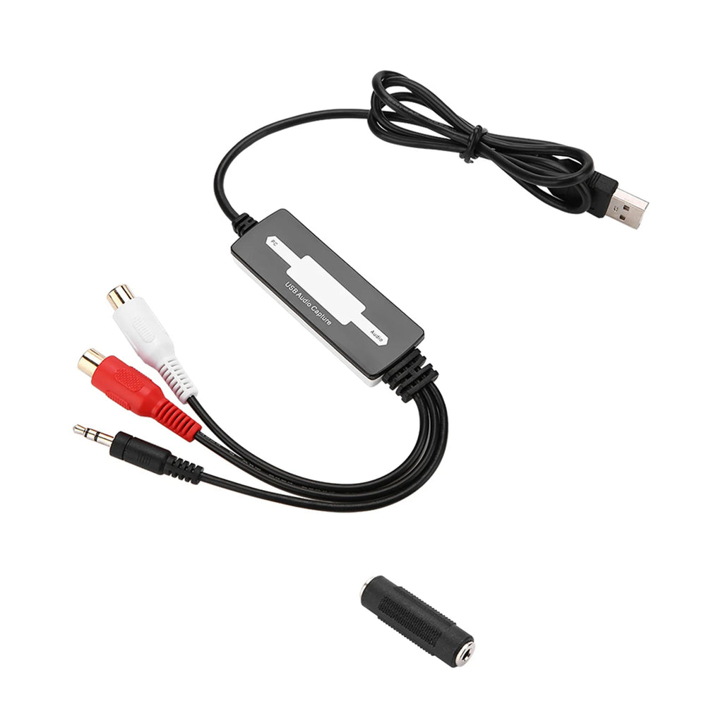 Audio Capture Recorder USB Card Converts Turntables Cassettes MP3 WAV