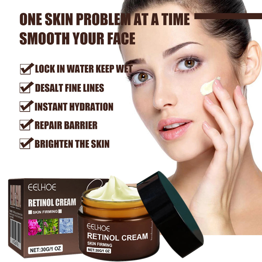 Double Retinol Facial Cream Anti-aging Fade Fine Line Wrinkle Firming Lifting Repair Skin Barrier Brightening Moisturizing Cream Zpaxo