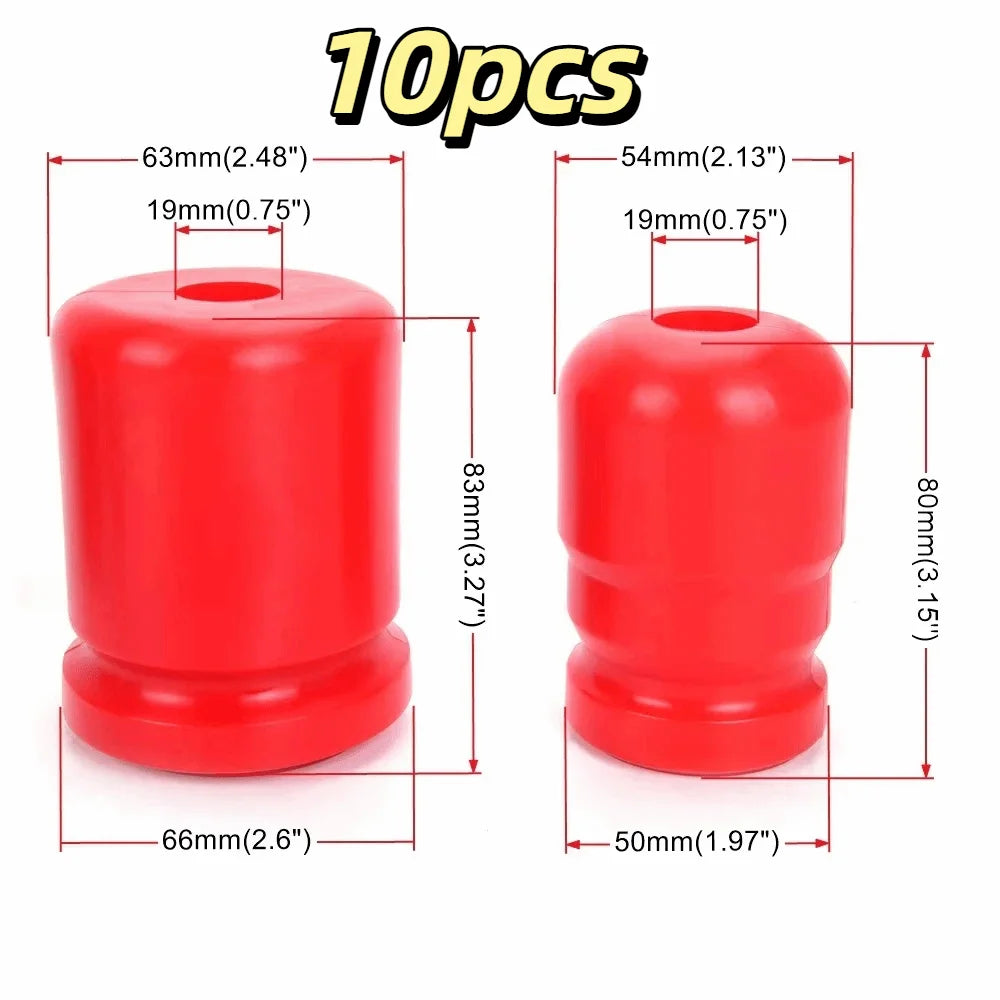 Rubber Front Rear Bumper Brackets Durable Collision Prevention Bump Zpaxo Red