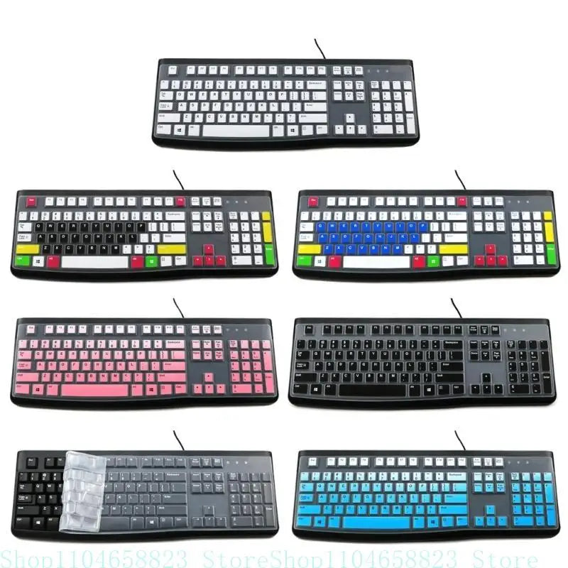 Dustproof Waterproof Transparent Silicone Keyboard Cover Skin Protectors for K120 MK120 Corded Keyboard Accessories Zpaxo