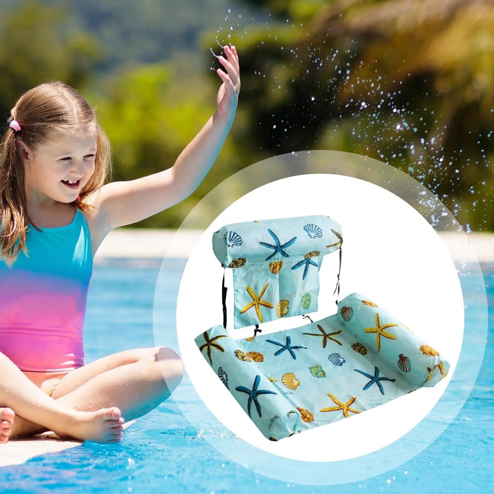 Adult Floats Pool Portable Blow Up Floating Lounger Inflatable Raft