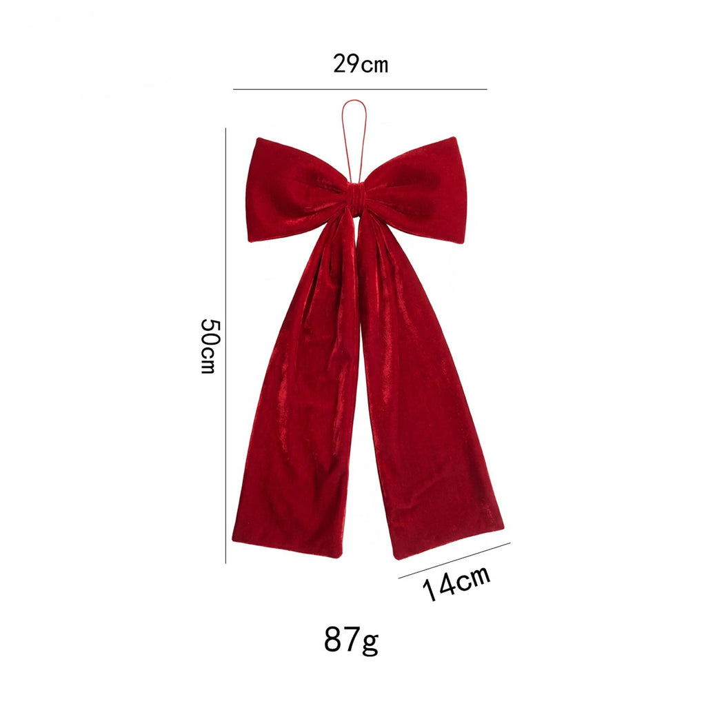 Soft Velvet Ribbon Bow Ornaments Christmas Tree Decor Versatile