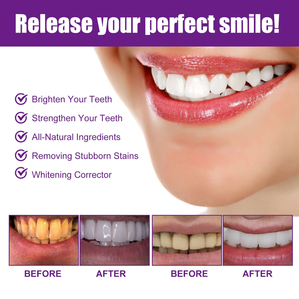 Premium Purple Brightening Toothpaste, Removes Surface Stains & Oral Odor, Gentle Gum Care, Daily Brightening & Refreshing Teeth Zpaxo