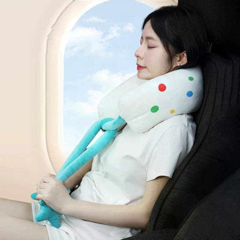 Portable Breathable U-shaped Pillow Adjustable Neck Support Work Rest Zpaxo