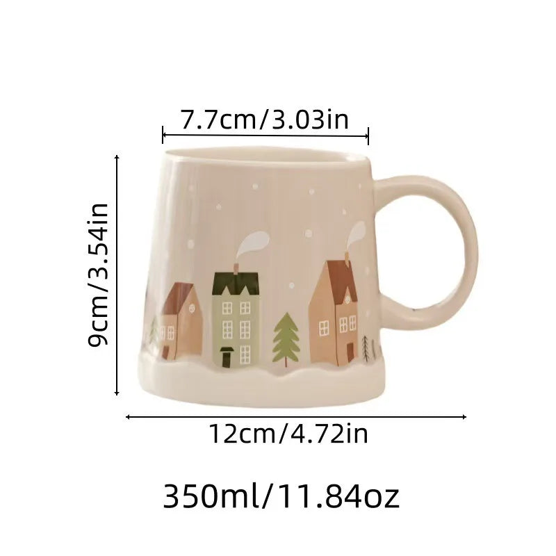 Christmas Ceramic Coffee Mug – Cute Couple Holiday Tea Cup Christmas Ceramic Mug Zpaxo