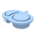 Silicone Snack Containers Lids Foldable Reusable Snackle Box Double Zpaxo Blue