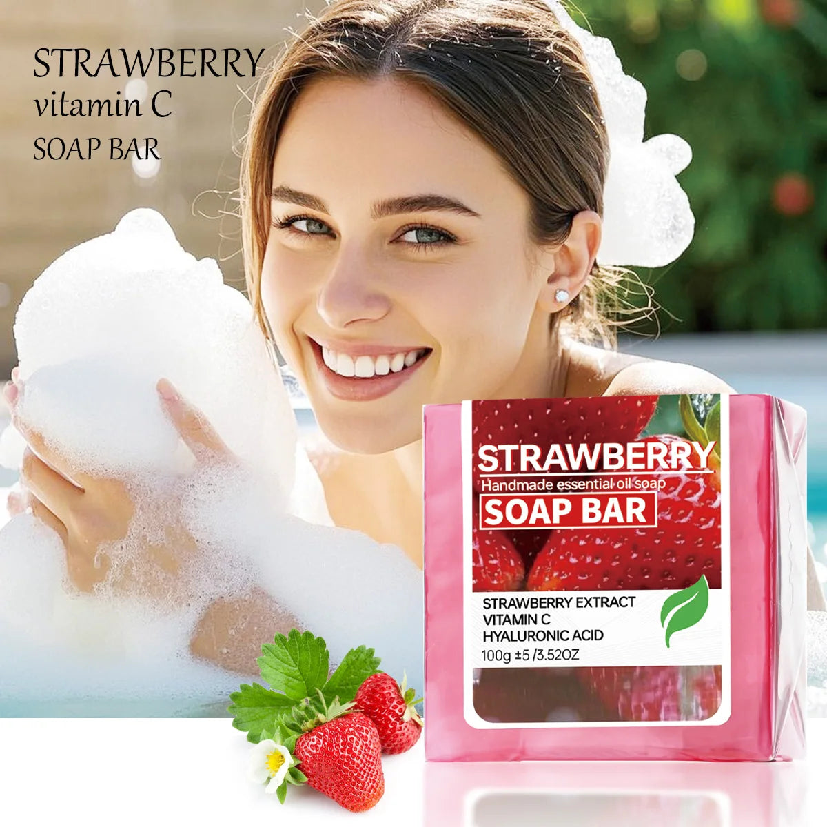 Strawberry Jam Handmade Soap – Face & Bath Cleansing Bar Handmade Bar Soap Zpaxo