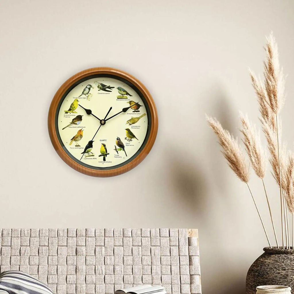 Wall Hanging Clock Decor Singing Bird Wall Clock Bird Clock With Sound Hanging Clock Decor for Kitchen Walls Shelf Decoration Zpaxo