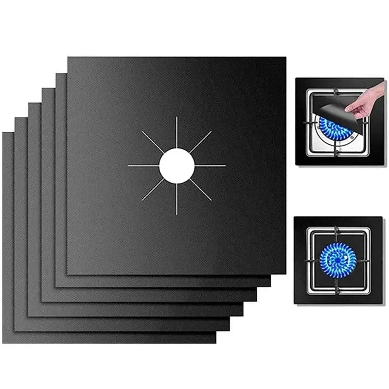 4Pcs Gas Stove Protectors Reusable Burner Covers Kitchen Gas Stove Mats Stovetop Cleaning Pad Liner Covers Kitchen Accessories Zpaxo