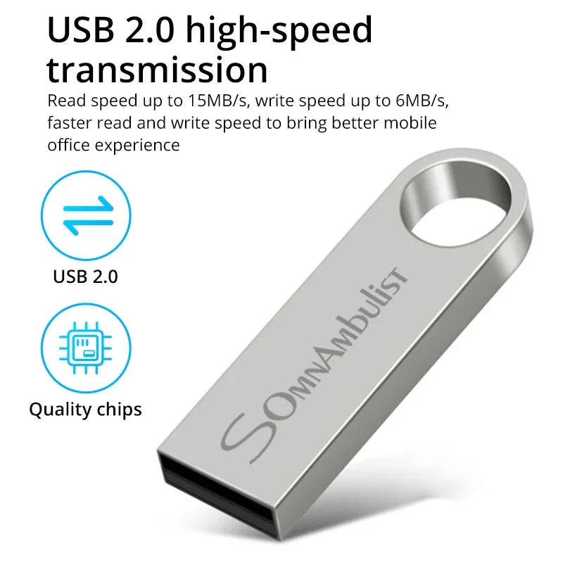 Somnambulist Pen Drive 32GB 64GB 128GB Speed USB2 0 Mobile Mini 16GB Zpaxo