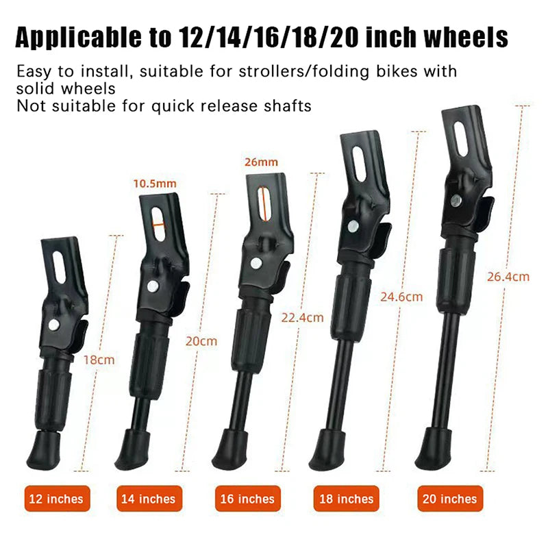Kids Bike Kickstand Parking Stand Foot Brace Children Bicycle Side Zpaxo