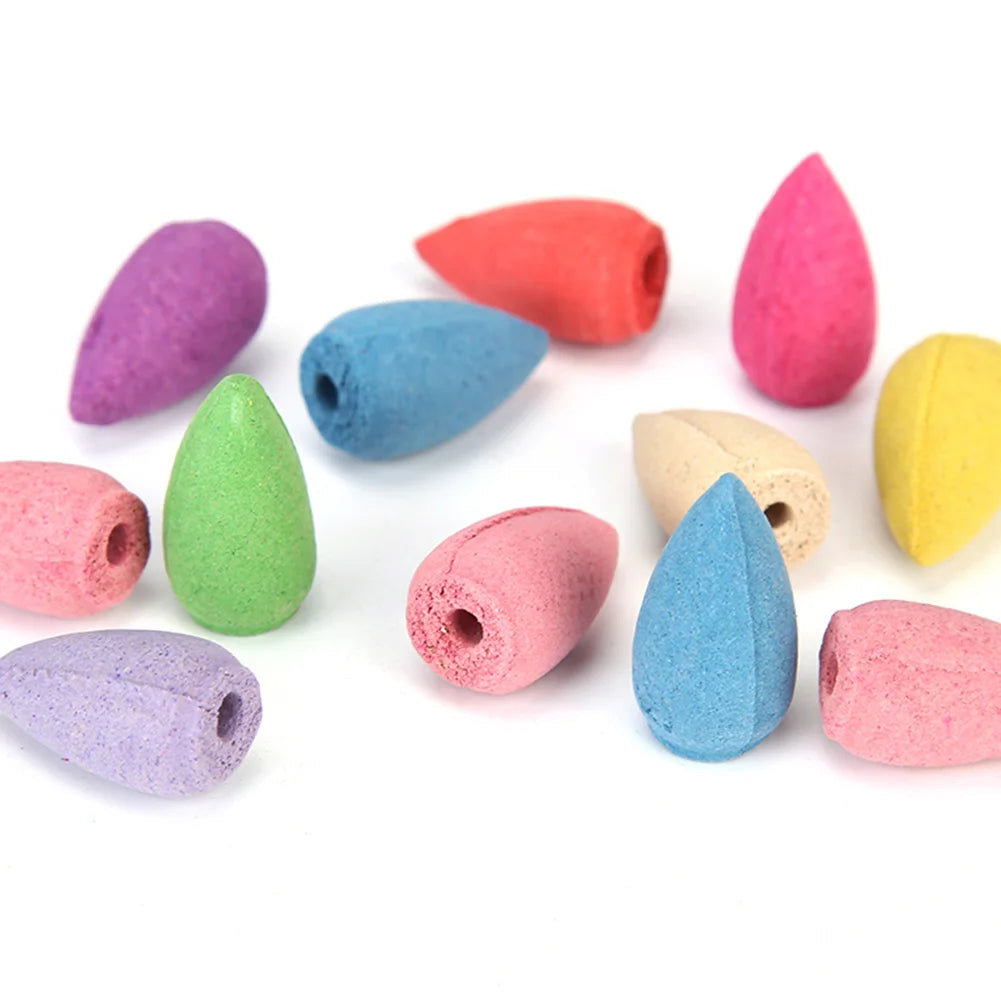 Natural Incense Mixed Waterfall Smoke Backflow Cone Burner Fragrant