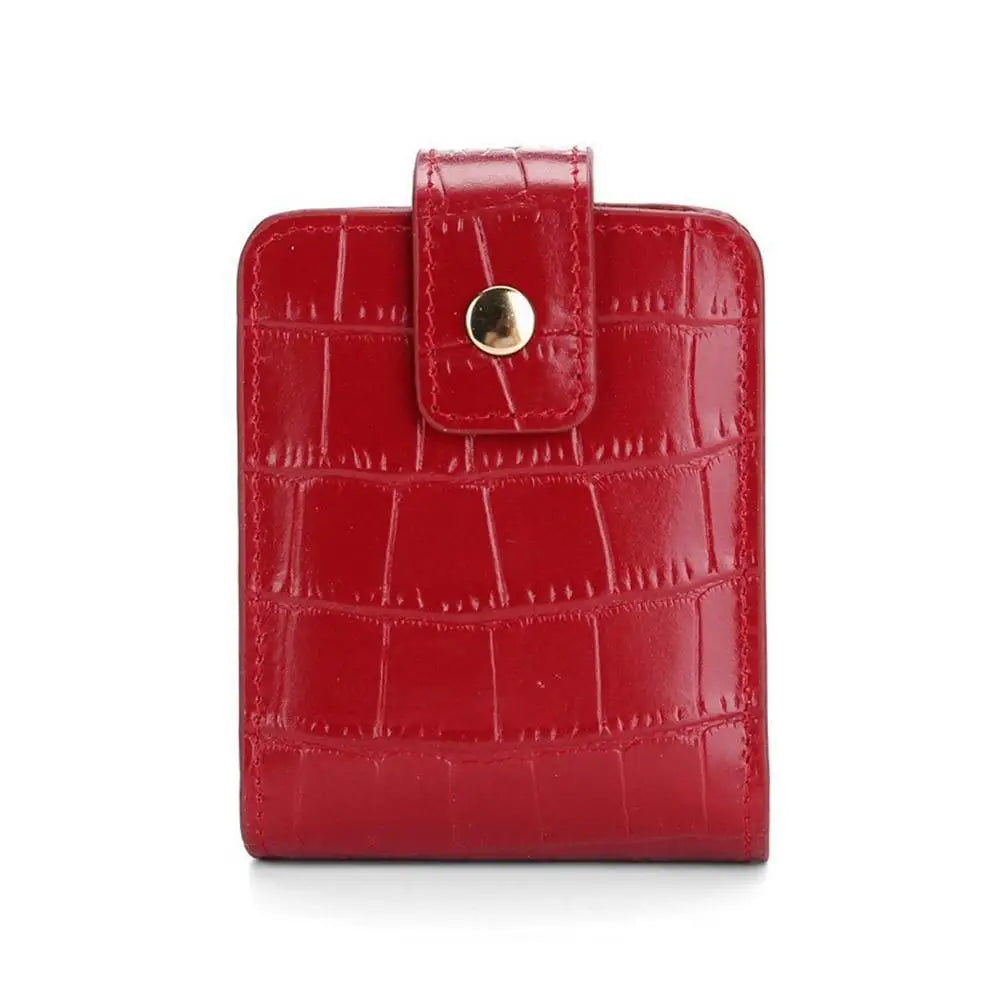 1/3PCS PU Leather Lipstick Bag Women Travel Cosmetic Bag with Mirror Small Storage Bags Portable Makeup Bag Mini Toiletry Organi Zpaxo Wine Red