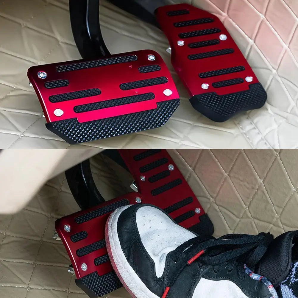 Aluminum Non-Slip Car Pedal Covers – Brake & Gas Pad Set