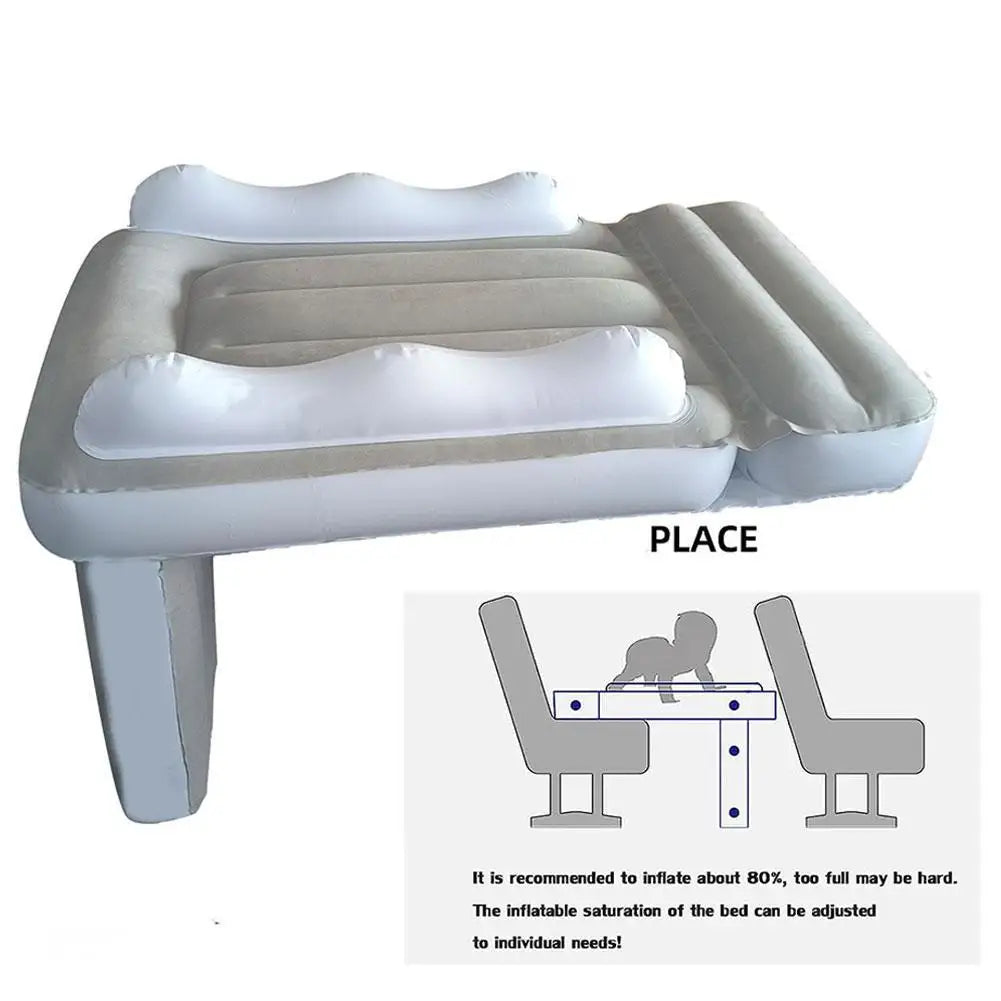 Portable Toddler Airplane Bed For Kid Baby Mattress Air Bed Seat Extender Sleeping Mattress Seat For Travel Car Road Trip Zpaxo