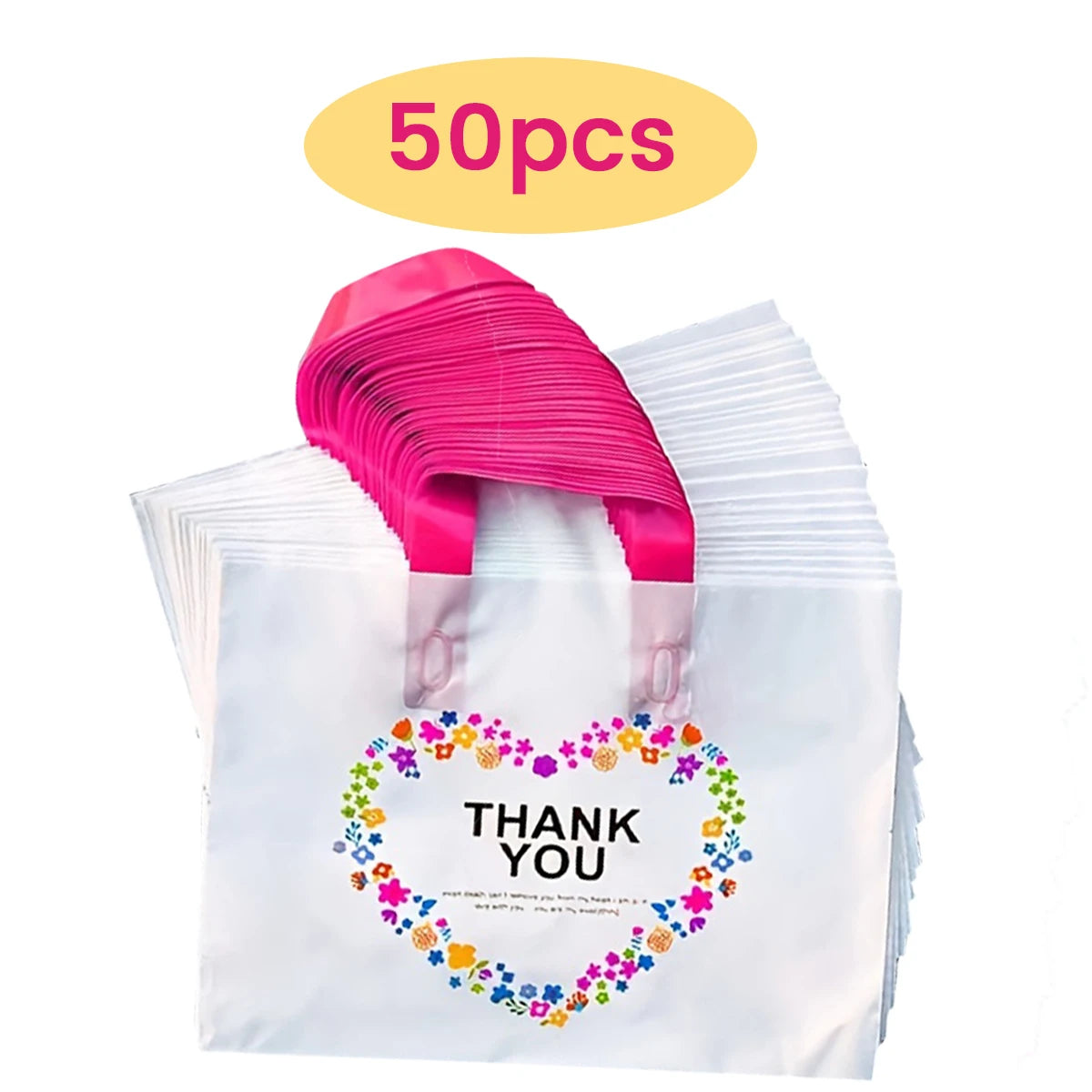 Reusable Gift Tote Bags 50/20 Pack – Retail & Holiday Shopping