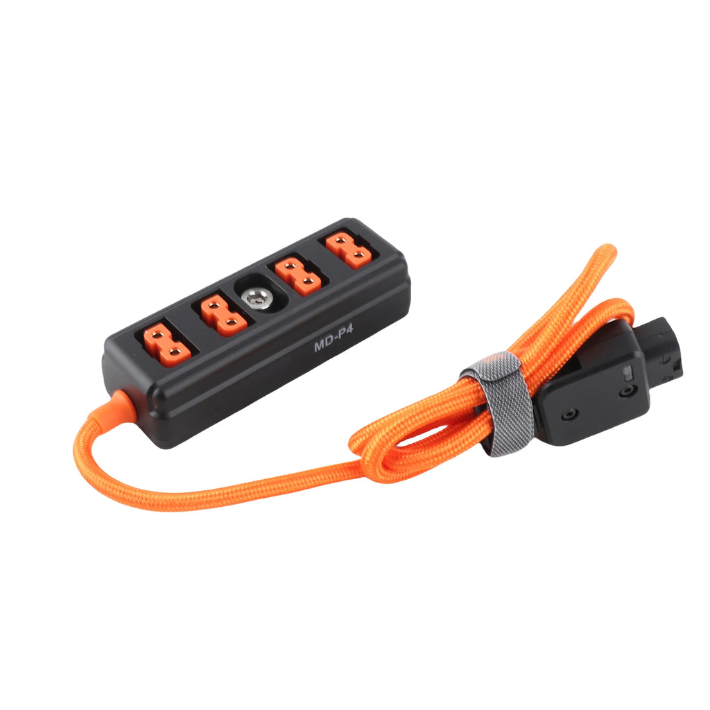 MD-P4 D-tap Splitter Cable 180 Rotatable Male Plug 4 Female Ports