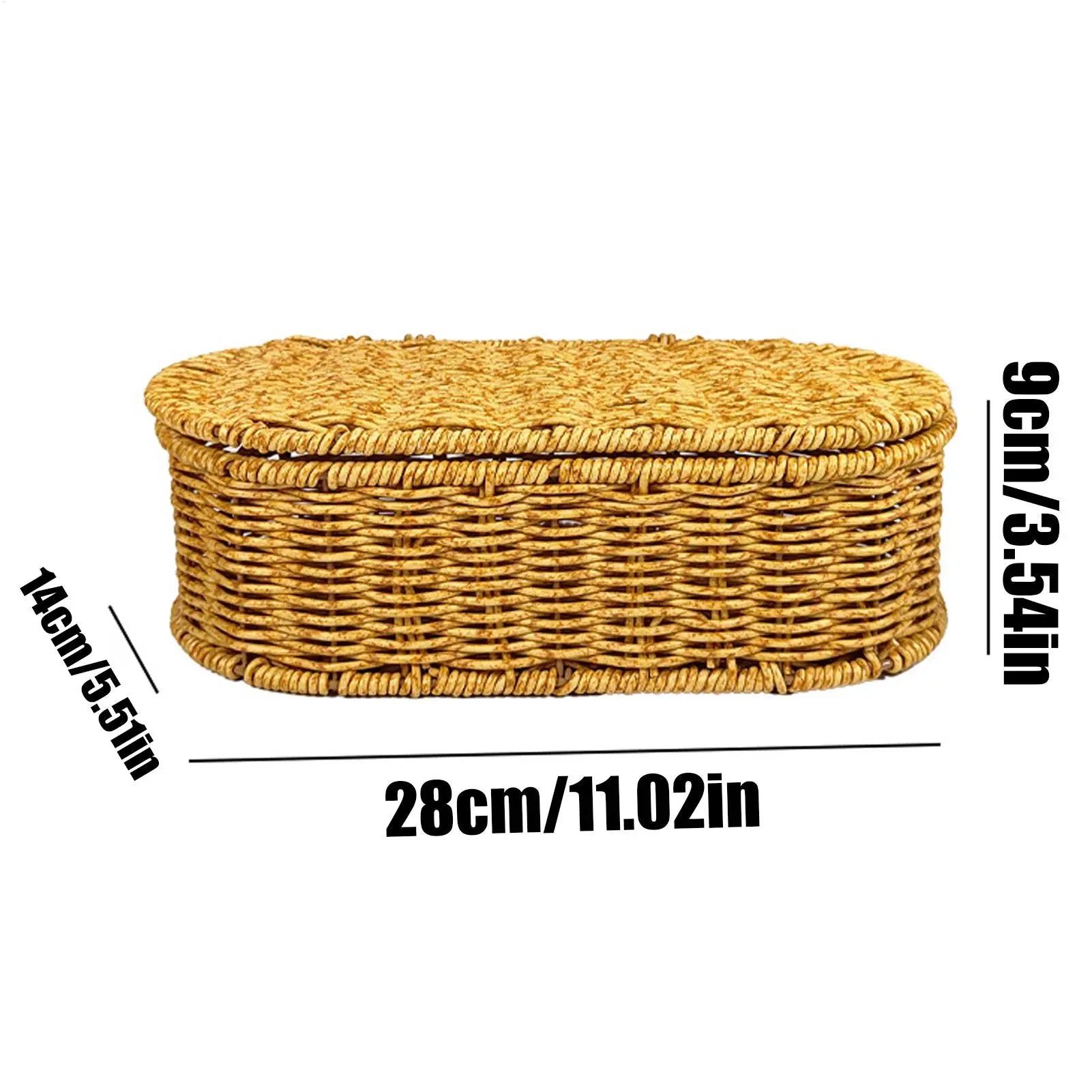 Organizing Baskets Lid Rustic Storage Organizer Dustproof Small