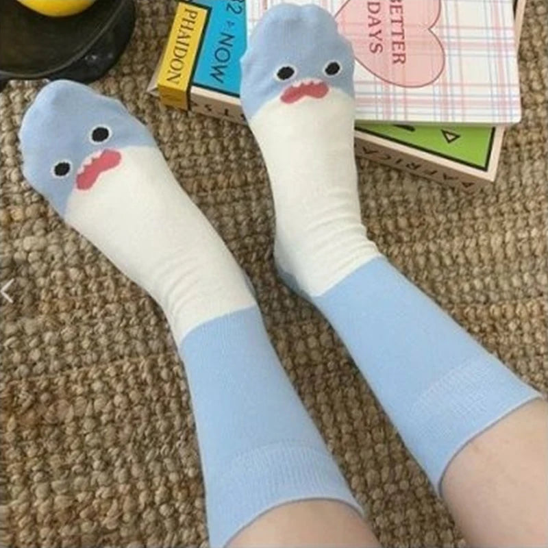Cute Socks Creative Garden Eel Mid Weat Anti Odor Breathable Shark Zpaxo A2
