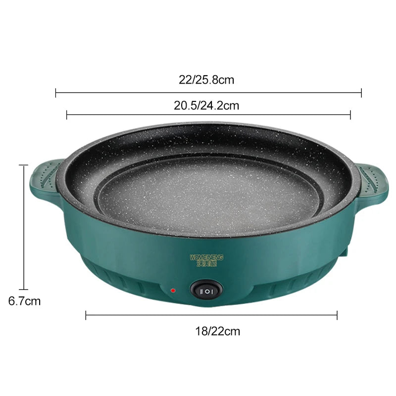 Electric MultiCooker 220V Non-Stick Frying Pan Household Barbecue Fried Steak Fish Omelette Cooking Machine Zpaxo