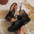 2025 Women Minimalist Sandals Leather Open Toe Ladies Beach Shoes