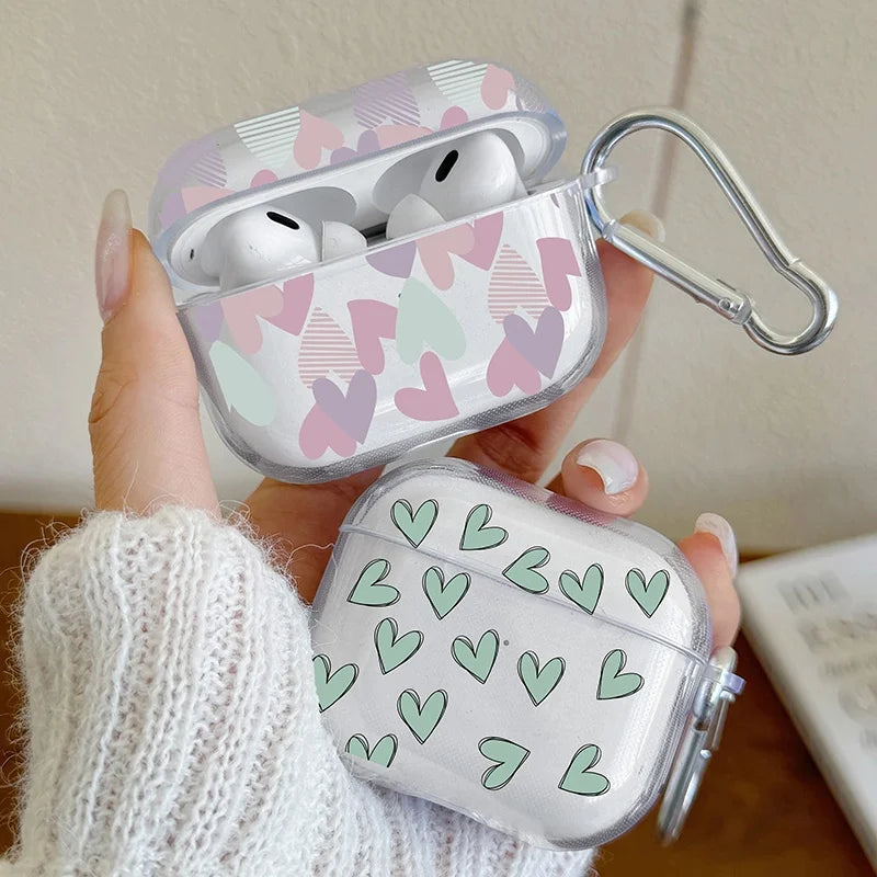Glitter Shiny Cartoon Soft Silicone Cover Airpods 1 2 3 4 Keychain